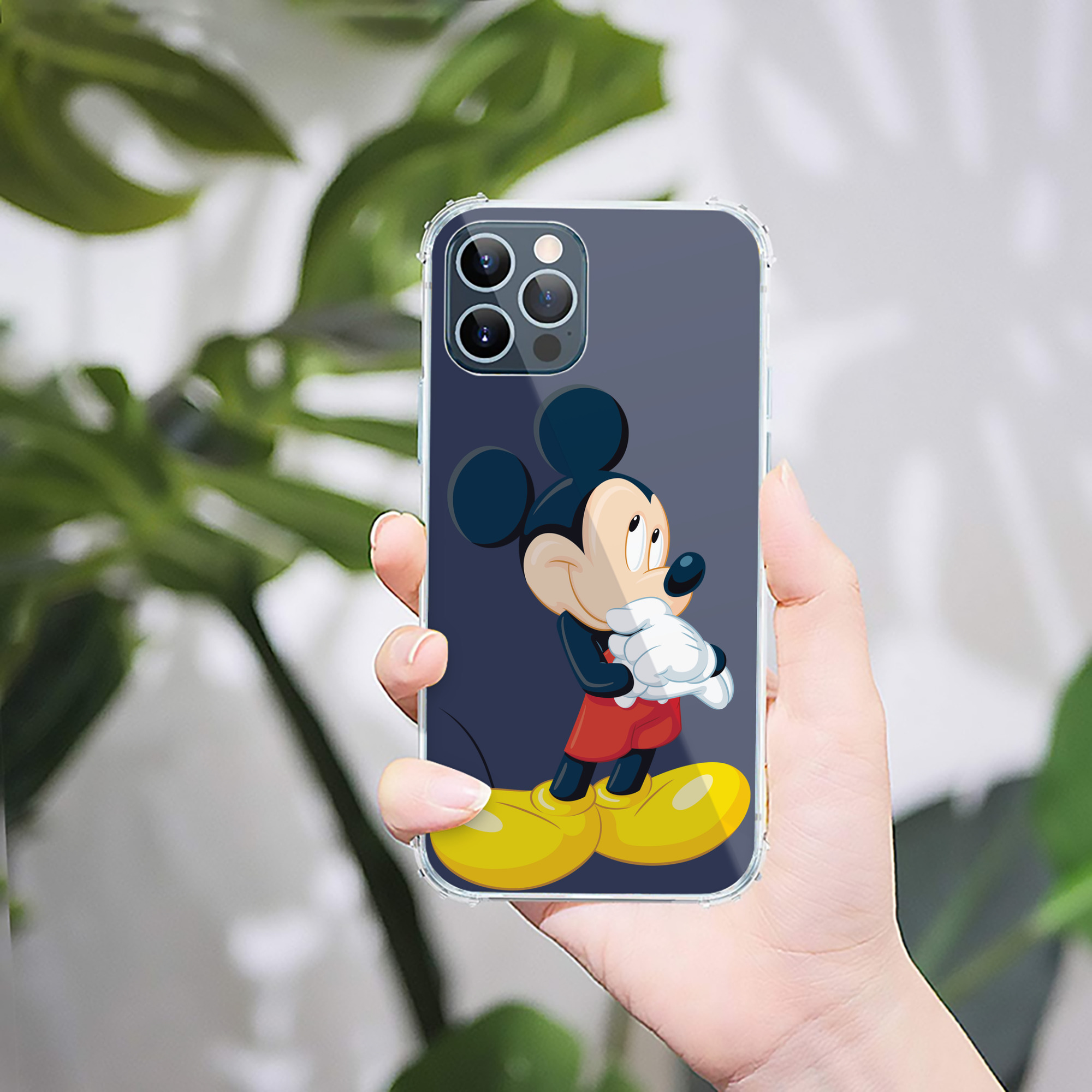 （画像用） ミッキーマウス Mickey Mouse 【iPhone 12シリーズ対応】透明スマホケース（クリアソフトケース）